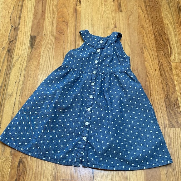 Polkadot Chambray Sundress Size 6 - Picture 1 of 4